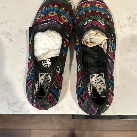 Vans Boho Aztec Embroidered Slip On unisex western southern western size 7.5 - Picture 7 of 10